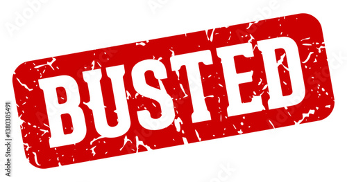 busted rectangular sign. busted stamp
