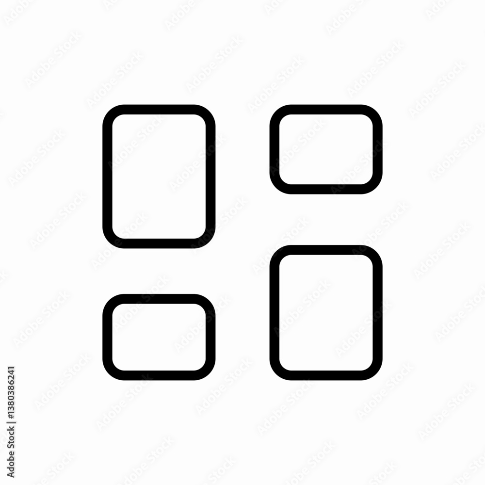 Grid menu icon vector sign Grid menu icon vector sign