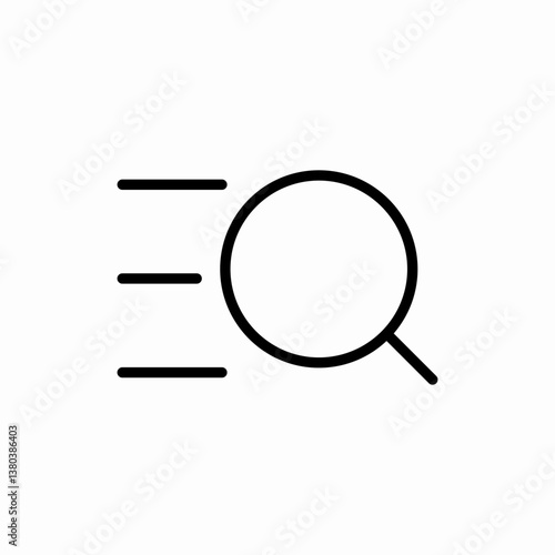 Fast search icon vector sign