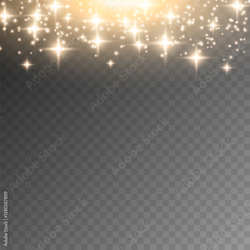 Lens Flare, light glow effect. sun or realistic shining star with backlight effect. bokeh glitter and sparkles or sparkles on transparent background.
