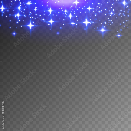 Lens Flare, light glow effect. sun or realistic shining star with backlight effect. bokeh glitter and sparkles or sparkles on transparent background.