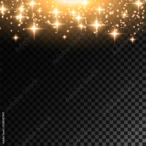 Lens Flare, light glow effect. sun or realistic shining star with backlight effect. bokeh glitter and sparkles or sparkles on transparent background.