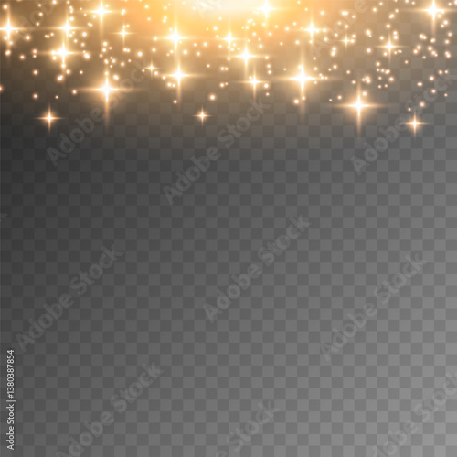 Lens Flare, light glow effect. sun or realistic shining star with backlight effect. bokeh glitter and sparkles or sparkles on transparent background.