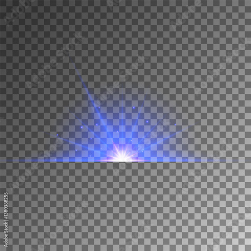 Lens Flare, light glow effect. sun or realistic shining star with backlight effect. bokeh glitter and sparkles or sparkles on transparent background.
