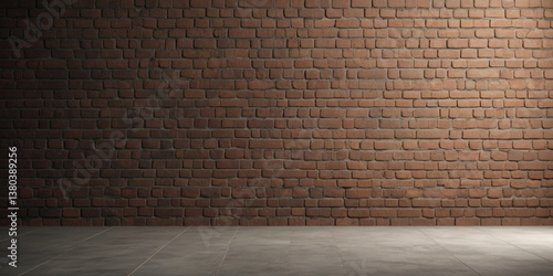 Industrial Brick Wall with Smooth Concrete Floor