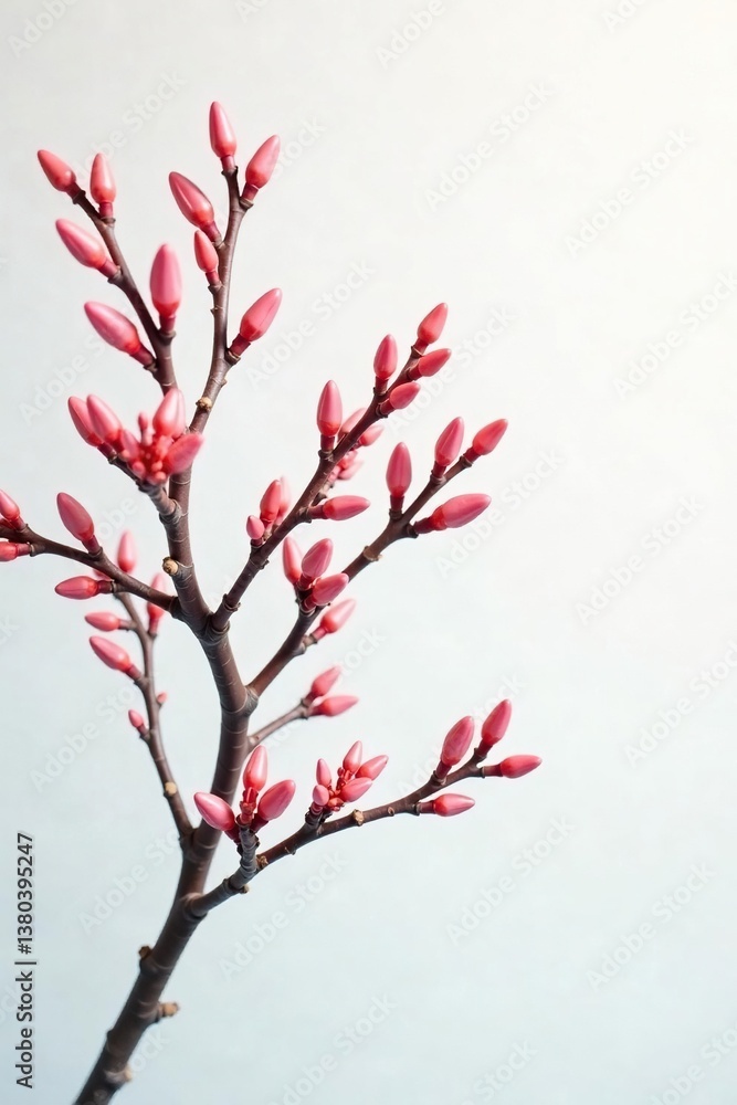 Small branches against the vastness of white space, empty, branch Small branches against the vastness of white space, empty, branch