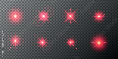 Lens Flare, light glow effect. sun or realistic shining star with backlight effect. bokeh glitter and sparkles or sparkles on transparent background.