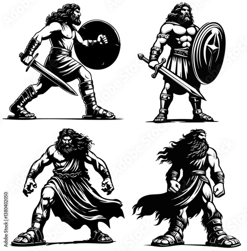 Goliath Vector Art Design Drawing