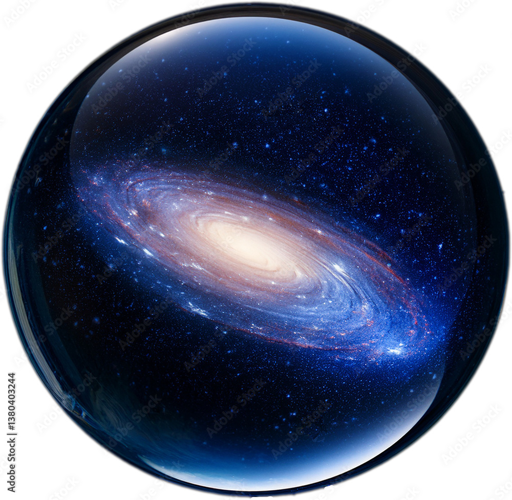 Obraz premium Galaxy Encased in Crystal Orb