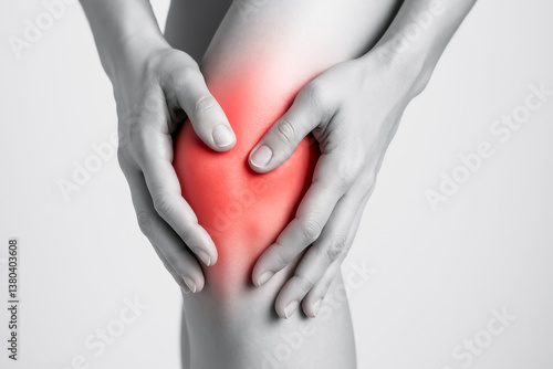 Knee Pain with Red Highlight