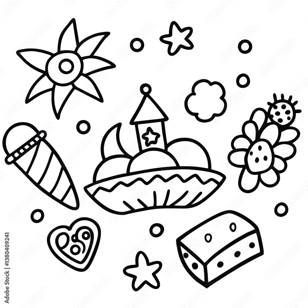 Unique Hand-Drawn Miscellaneous Doodle Illustration | Artistic Sketches Unique Hand-Drawn Miscellaneous Doodle Illustration | Artistic Sketches