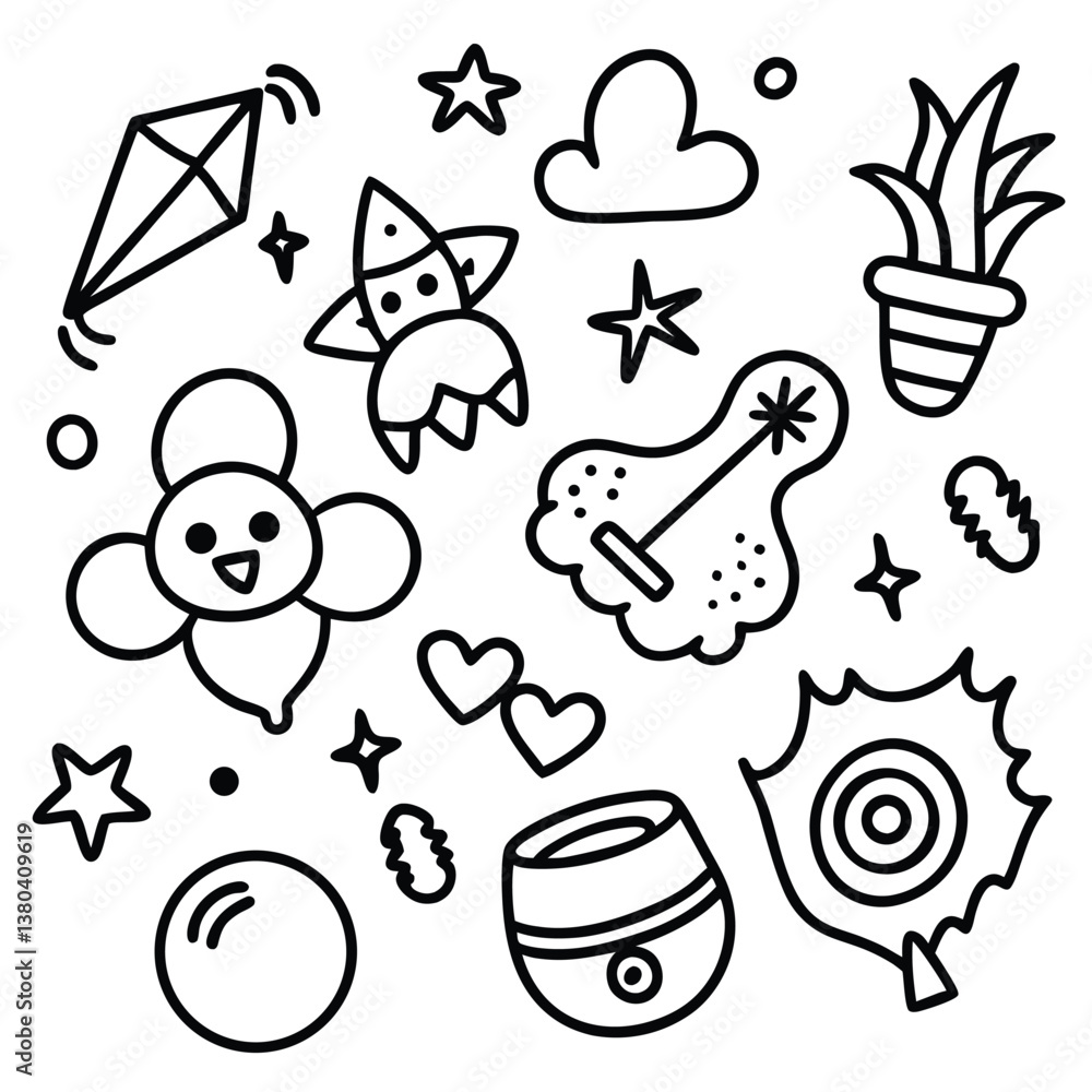 Unique Hand-Drawn Miscellaneous Doodle Illustration | Artistic Sketches Unique Hand-Drawn Miscellaneous Doodle Illustration | Artistic Sketches