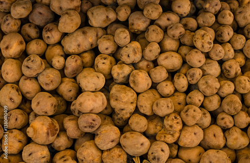 fresh Canarian potatoes at a neighborhood market