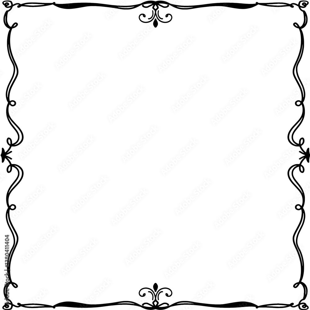 Frame border with floral Frame border with floral