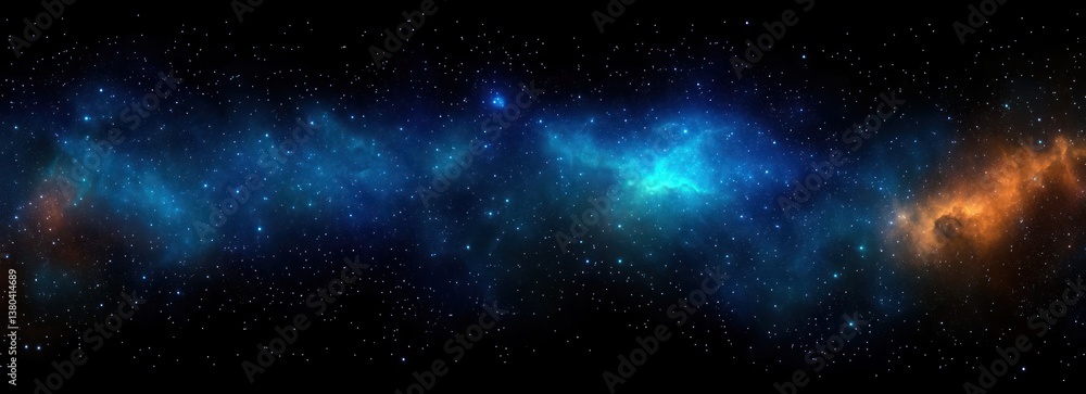 Fototapeta premium Cosmic Nebula Starfield Abstract Galaxy Space Illustration