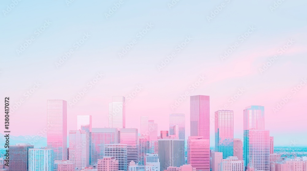 Pastel Dreamscape of Denver, an aerial view featuring soft, stylized architecture, whimsical trees, and a vibrant, ethereal sky in soothing pastel hues. Pastel Dreamscape of Denver, an aerial view featuring soft, stylized architecture, whimsical trees, and a vibrant, ethereal sky in soothing pastel hues.