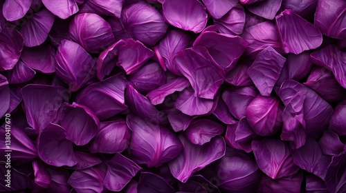 Vibrant purple cabbage leaves background texture