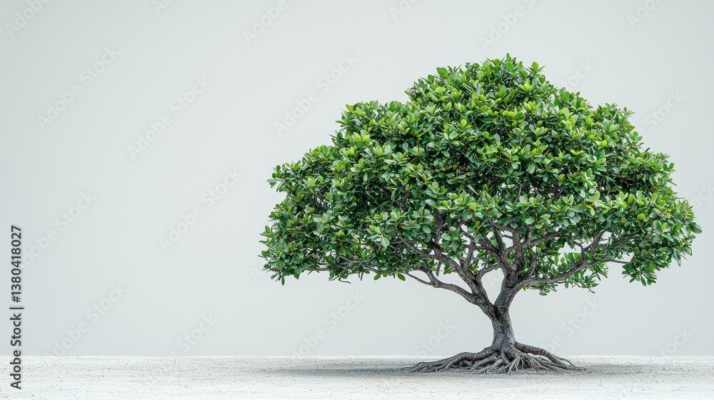 Obraz premium Serene Bonsai Tree: A Symbol of Tranquility and Resilience