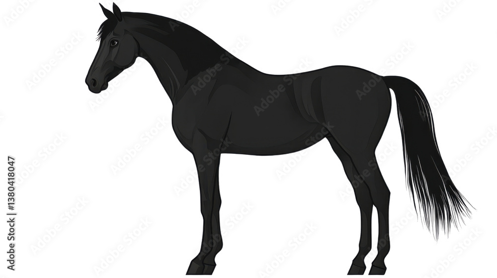 Obraz premium horse isolated on white background 