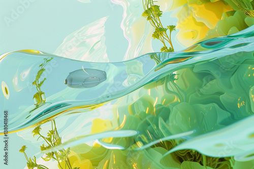 abstract background with leaves