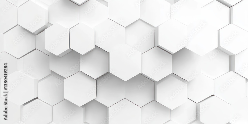 Abstract Geometric Hexagonal Pattern Background Modern Design Soft White Technology Aesthetic Abstract Geometric Hexagonal Pattern Background Modern Design Soft White Technology Aesthetic