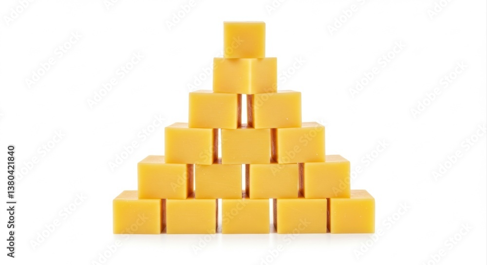 Stacked blocks of yellow cheese. Stacked blocks of yellow cheese.