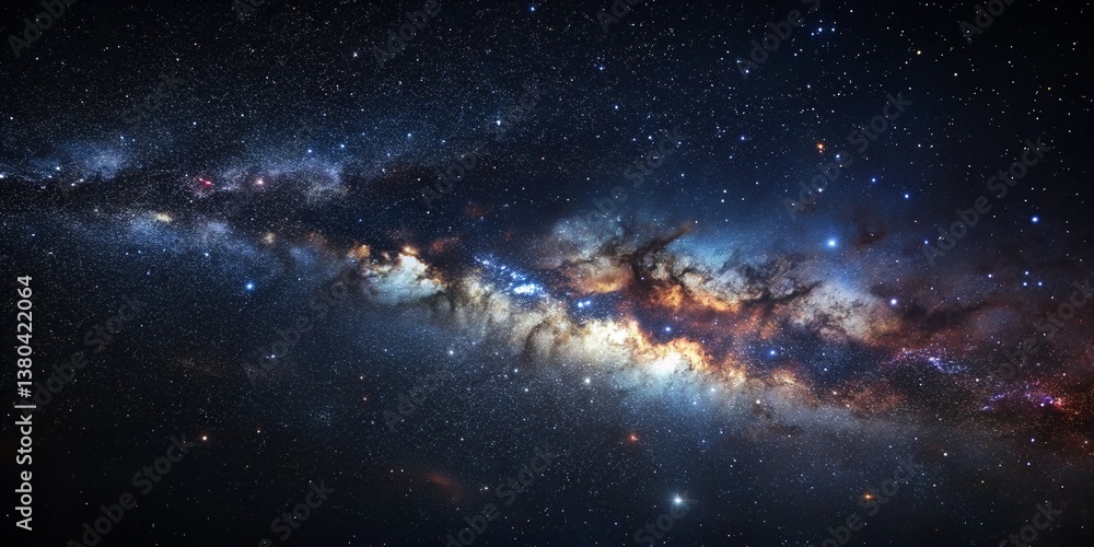 Midnight Starry Sky: Deep Space Astrophotography with High Depth of Field Midnight Starry Sky: Deep Space Astrophotography with High Depth of Field