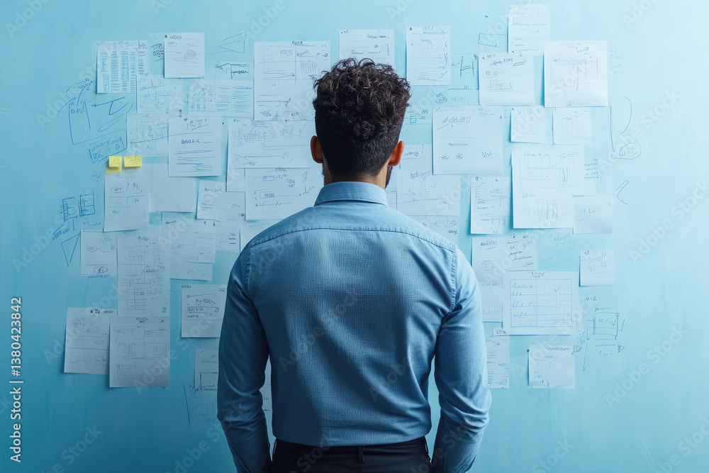 Analyzing ideas for business strategies in a modern office environment conceptual visual focused perspective Analyzing ideas for business strategies in a modern office environment conceptual visual focused perspective