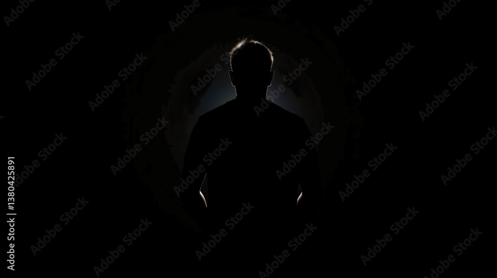 Silhouette of a man. Silhouette of a man.