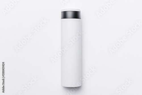 Wallpaper Mural Sleek white thermos with black lid, designed for stylish hydrati Torontodigital.ca