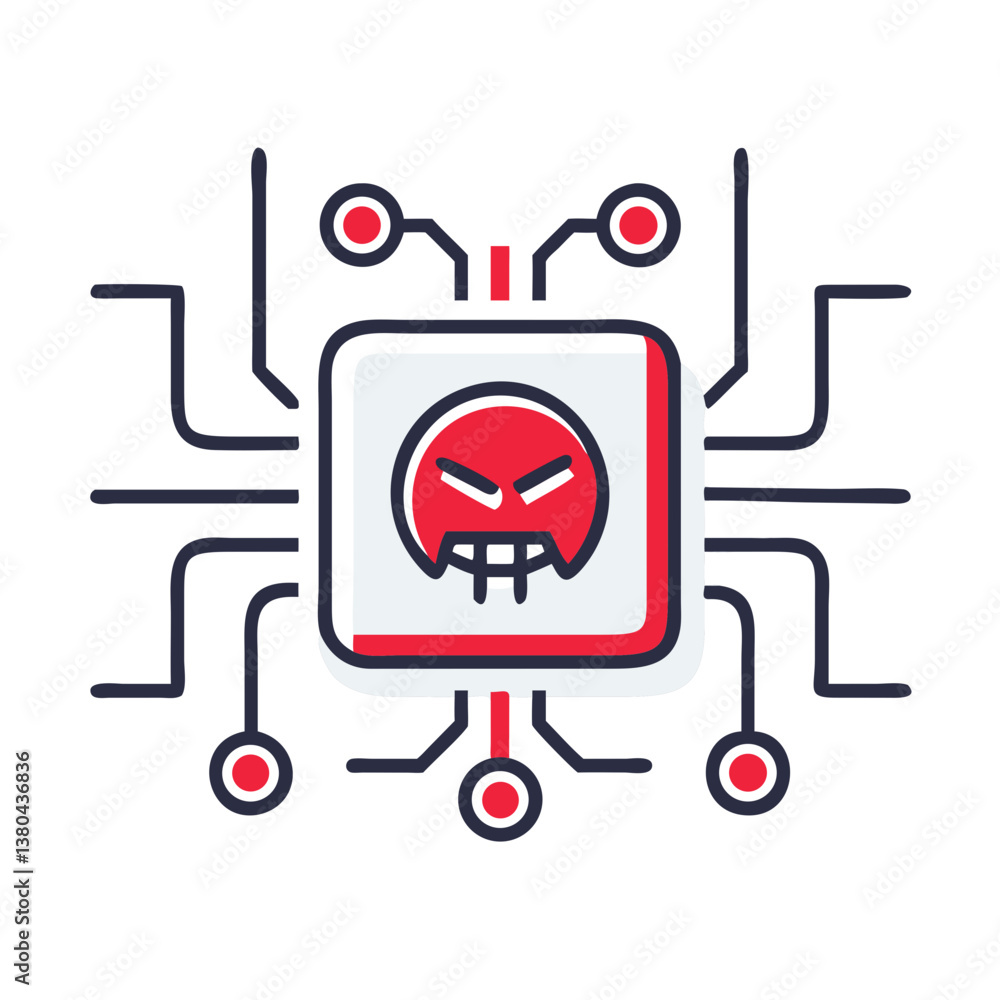 Trojan Virus Icon in Flat Design on Transparent Background Trojan Virus Icon in Flat Design on Transparent Background