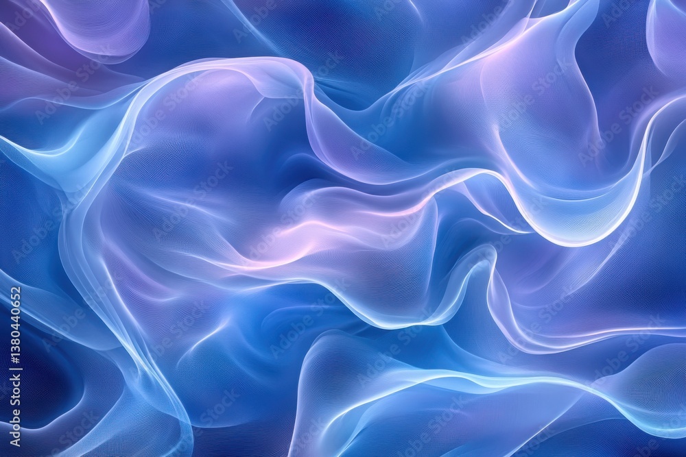 Serene blue and purple ethereal waves flowing gracefully, creating a calming and dreamy abstract artwork with soft light. Serene blue and purple ethereal waves flowing gracefully, creating a calming and dreamy abstract artwork with soft light.
