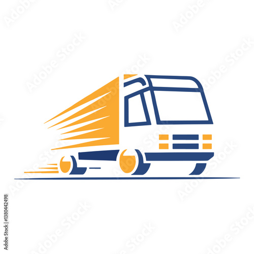 Truck vector, truck logo design fast delivery vector icon