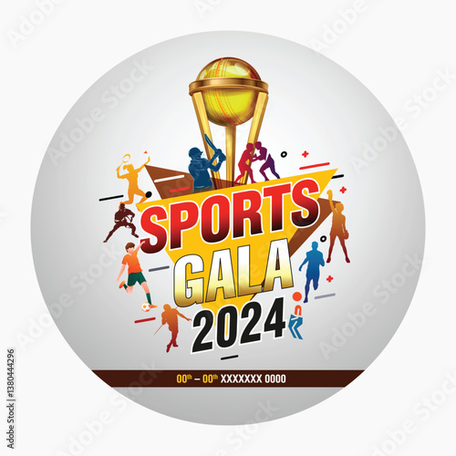Sports gala illustration on a plain background