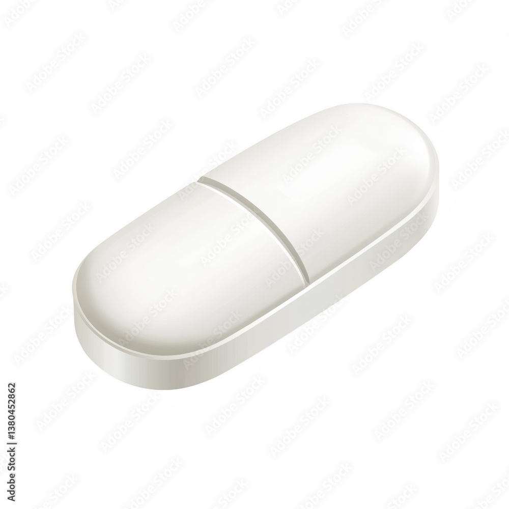 White tablet pill with smooth surface and center break line, realistic illustration of pharmaceutical medicine or supplement, isolated on transparent background. White tablet pill with smooth surface and center break line, realistic illustration of pharmaceutical medicine or supplement, isolated on transparent background.