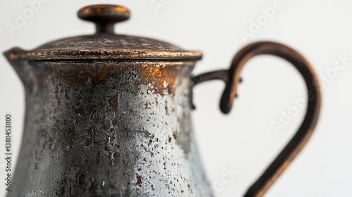 Antique metal teapot