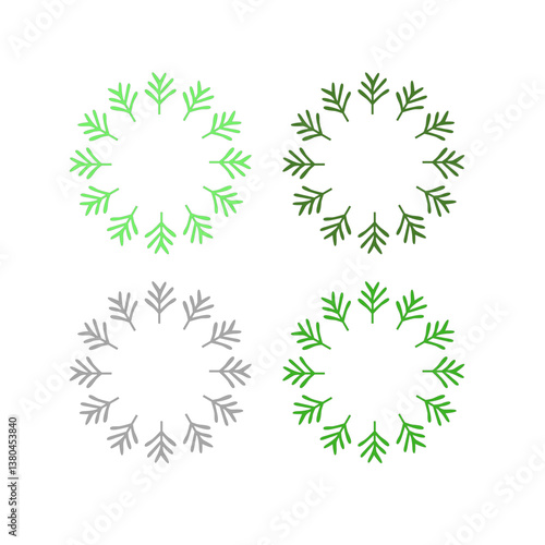 Wallpaper Mural Natural Leaves Sign Symbol Logo Vector isolated on White Torontodigital.ca