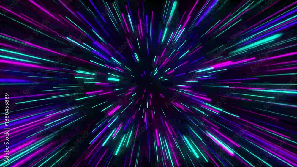 Neon Lines Zoom Looping Background Neon Lines Zoom Looping Background