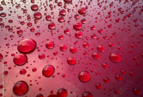 Beautiful Water Drops on Re...