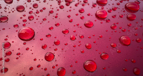 Beautiful Water Drops on Re...