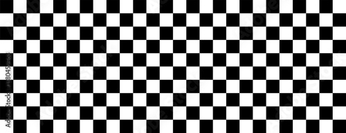 Checkerboard black and white seamless pattern vector illustration.