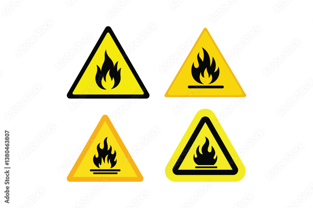 Fire Safety Triangle Icon Collections, caution fire triangle sign, fire safety triangle icon, warning flame hazard icon, fire triangle symbol, caution flammable area Fire Safety Triangle Icon Collections, caution fire triangle sign, fire safety triangle icon, warning flame hazard icon, fire triangle symbol, caution flammable area