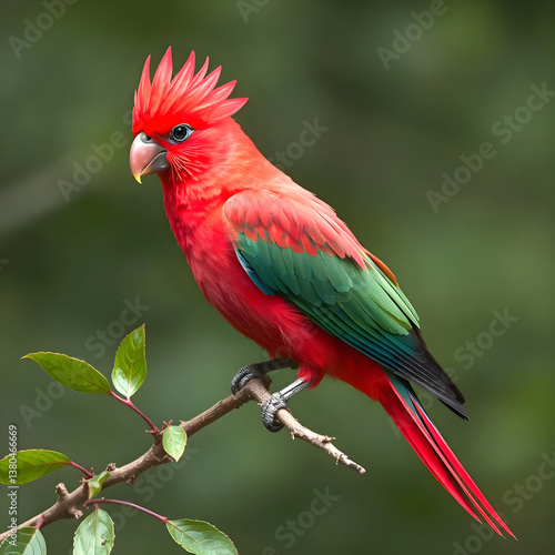 red rosela bird