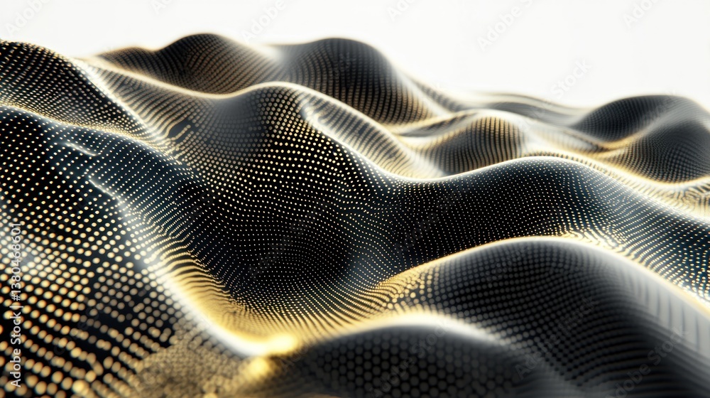 Abstract Gold and Black Wave Digital Art Abstract Gold and Black Wave Digital Art
