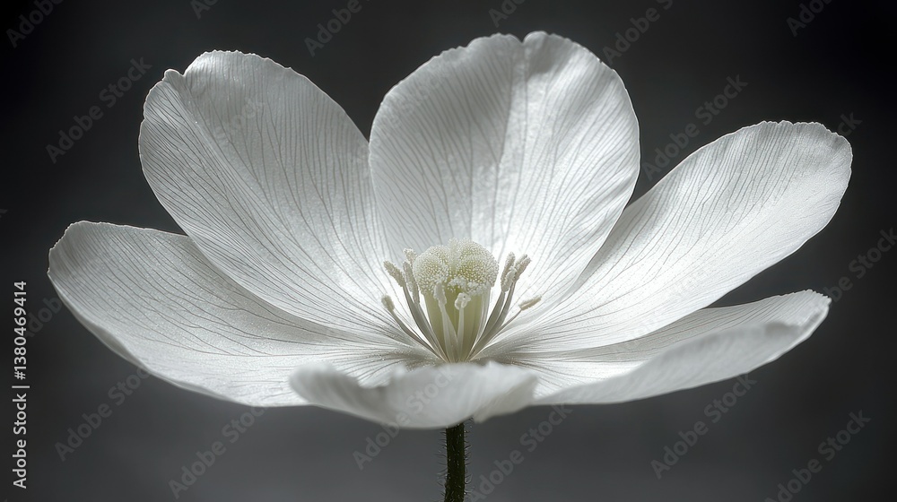 Serene White Flower: A Study in Monochromatic Elegance Serene White Flower: A Study in Monochromatic Elegance