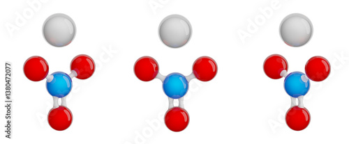 Принти на полотні Molecule of Silver nitrate