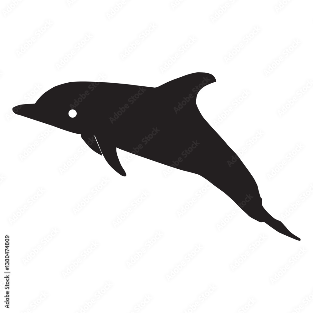 Fototapeta premium dolphin icon logo vector design, this image can be used for logos, icons, and more