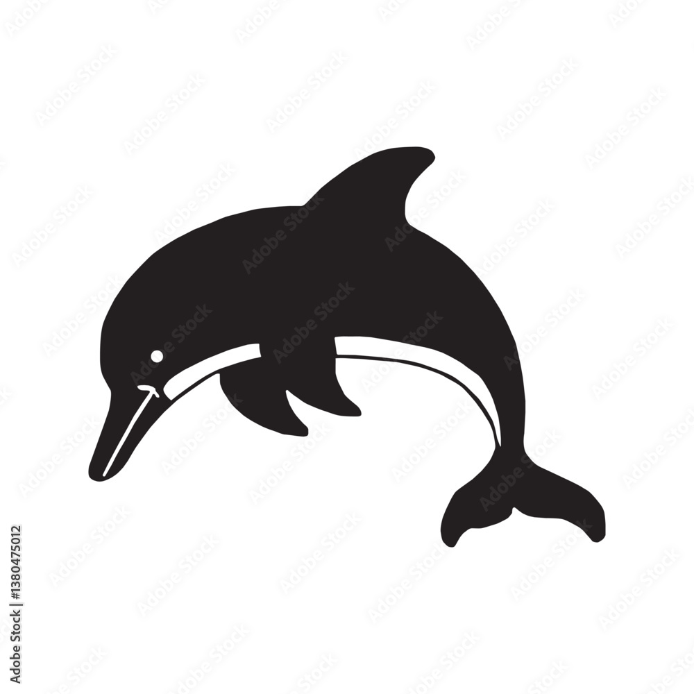 Fototapeta premium dolphin icon logo vector design, this image can be used for logos, icons, and more