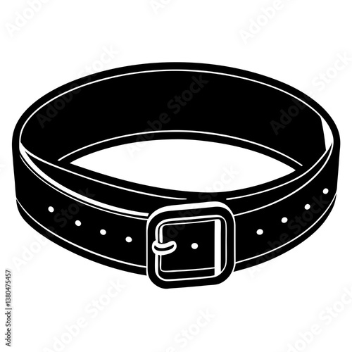 black leather belt