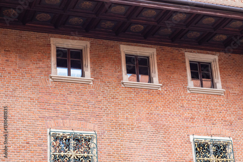 Collegium Maius Windows and Brick Wall Detail